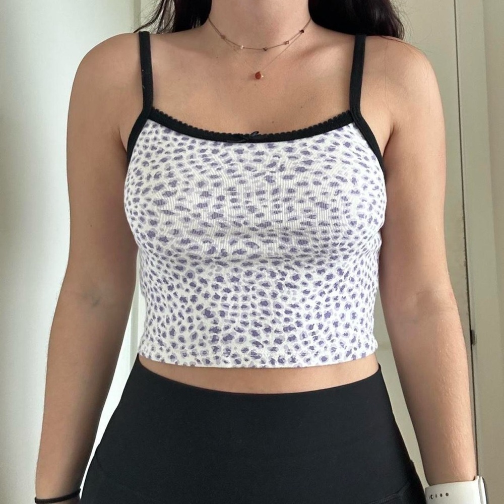 Brandy Melville Purple Cheetah Belle Tank!